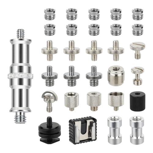 Adaptador de montaje de cámara para trípode monopié y micrófono kit tornillos CAMVATE