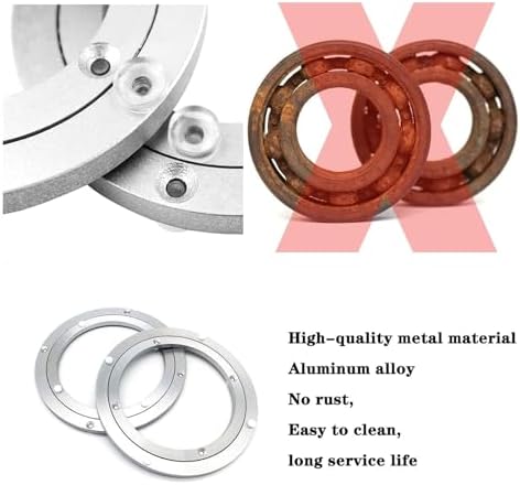 Heavy Duty 360° Swivel Turntable Bearing - Adjustable Aluminium Alloy Rotating Base for Dining Table, Perfect for Smooth Rotation, 150-400mm Size Options,24 inches (600mm)