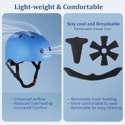 Image of KAMUGO Kids Adjustable Helmet, Suitable for Toddler Kids Ages 3-8 Boys Girls, Multi-Sport Safety Cycling Skating Scooter Helmet