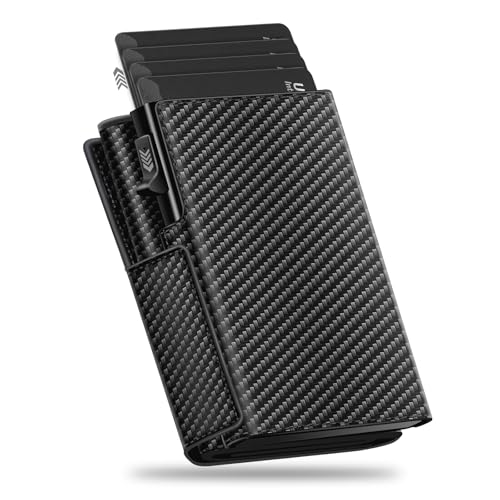 MIAOKE Men's Wallet,Pop-up Card Holder,Magnetic Closure,Cash Slot, RFID Blocking,Mens Wallet Slim for Christmas, Birthdays, Anniversaries and Father's Day Black