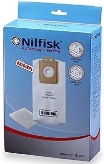 Nilfisk - 128389187 - Power Series Dust Bags and Filter Pack - Pack of 4