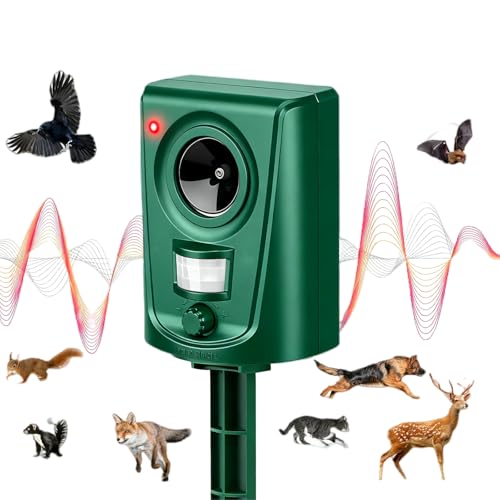 Mon Répulsif Répulsif ZéroChat - Anti Chat d'Extérieur Radical à Ultrasons - Repousse Chats, Chiens et Animaux Sauvages, Capteur de Mouvement PIR, Étanche IPX4, Autonomie de 6 Mois