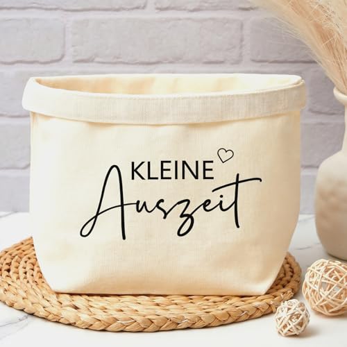 Xuniea Kleine Auszeit Korb Geschenktüte aus Baumwolle und Leinen Wellness Geschenke für Frauen Geschenkkorb für Damen zur Entspannende Gesundheit(Klassischer Stil Naturweiß)