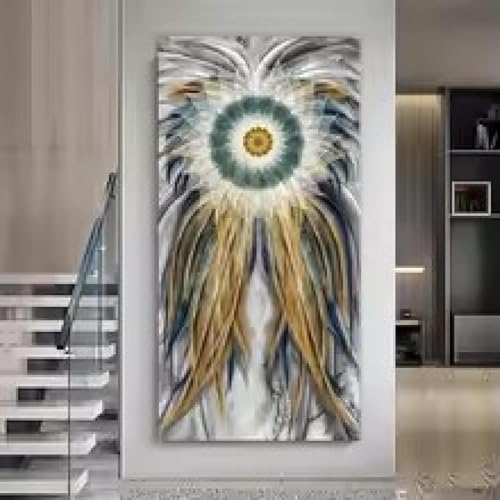Affiches abstraites en plumes pour salon et décoration murale moderne chic