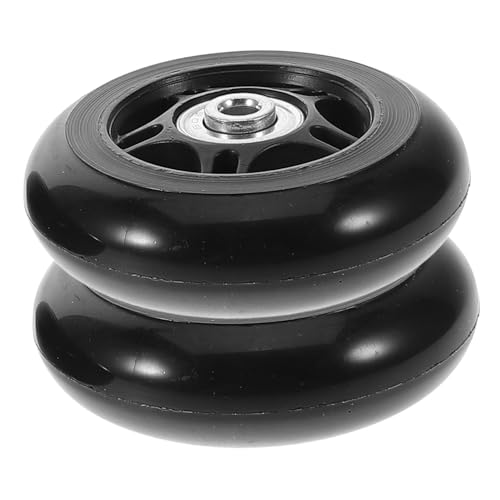 SHERCHPRY 2 piezas Ruedas de Repuesto Silenciosas para Maletas Kit Ruedas Giratorias de Goma y Metal para Reparación de Equipaje y Patinetes Infantiles