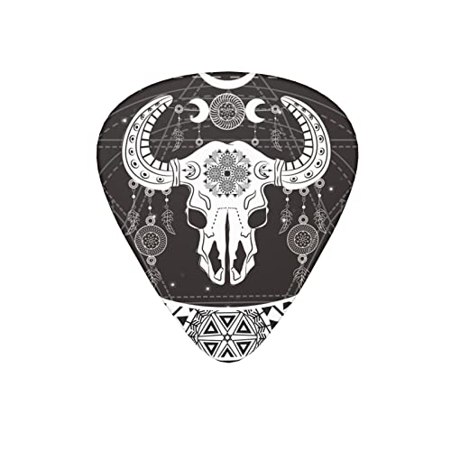 Lot de 12 médiators de guitare en forme de tête de mort – Noir – Pour guitare électrique et basse – Cadeau idéal pour les amateurs de guitare acoustique – Avec boîte - Les Beatles, Paul McCartney, John Lennon, RIngo Starr, George Harrison Lot de 12 médiators de guitare en forme de tête de mort - Noir - Pour guitare électrique et basse - Cadeau idéal pour les amateurs de guitare acoustique - Avec boîte