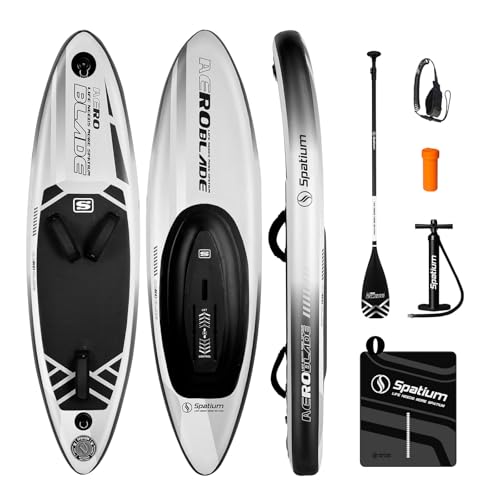 Spatium Downwind Foil Surfing Inflatable Board 135L Unpowered Versatile with Fiberglass Paddle for...