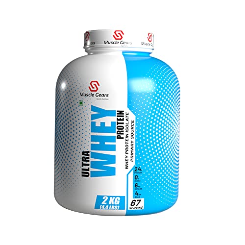 Image of Muscle Gears Performance Ultra Whey Protein Powder, Mlai Kulfi Flavor - 2 KG | 25g Protein Per Scoop I Help to Increase Energy, Build Muscle, Recovery, Hydration Gluten Free | Pack of 1