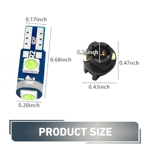 Bombilla LED T5 para tablero 12V azul universal miniatura 2