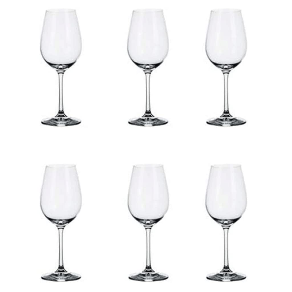 QUNINE Copas de Vino Sopladas a Mano Copas de Vidrio Transparente Copa de Vino Tinto Copas sin Plomo de 350 ml / 11,8 oz para Fiesta de degustación de Vino (Juego Rojo de 6)