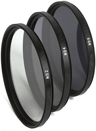77MM (ND2+ND4+ND8) 3 Pieces Kit, Neutral Density Professional Filters For Canon Digital EOS Rebel SL1 (100D), T5i (700D), T4i (650D), T3i (600D), T2i (550D), XS (1000D), XTI (400D), 1D C, 70D, 60D, 5D, 1D X, 1D, 5D Mark 2, 5D Mark 3, 7D, 6D And Any Other DSLR Camera with 77MM Lens