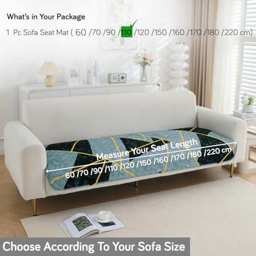 Image of HOKIPO 'Elira Series' Water Repellent + Waterproof Quilted Sofa Mats | Make Your Own Sofa Cover Set | Length 110cm - Multicolor Abstract Geometry (AR-5244-C10)