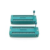 2 x DIP Pin Length 4mm 40 Pin Universal ZIF IC Socket Lock Socket 2.54mm Pitch
