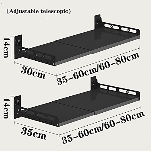 Support de rangement pour micro-ondes extensible en métal noir robuste - 7