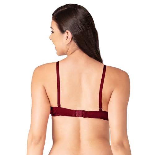 Image of Komli - Heavily Padded Push-Up Bra - Cotton Rich - Balconette - 3 /4th Coverage, Seamless, Wireless, Multiway Straps - T-Shirt Bra