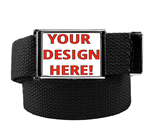 Build A Belt: Kids Design Your Own Buckle with Your Image or Text, Includes a Canvas Web Belt