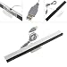 OriGlam Wii Sensor Bar USB reemplazo - Trabaja con Nintendo Wii/Wii U/PC...
