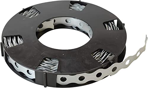 Banda de fijación de acero galvanizada, rollo multiusos. de 10 metros de 12 mm