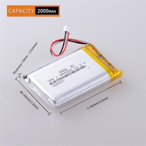 Batería 103450 de 3.7 V sustituye celdas infladas de 2000mAh 2