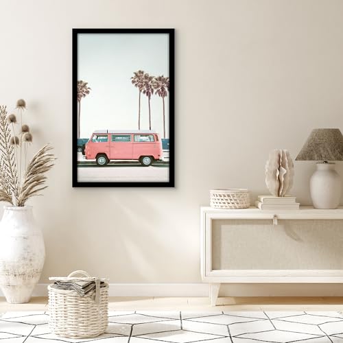 Americanflat 21x34 Picture Frame with Polished Plexiglass - Black Picture Frame - Wide Photo Frames Made of Engineered Wood for Vertical or Horizontal Wall Display - Epic Collection - Black