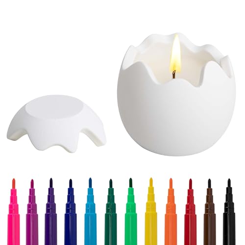 EBaokuup Easter Eggs Scented Candle-Paintable Egg...