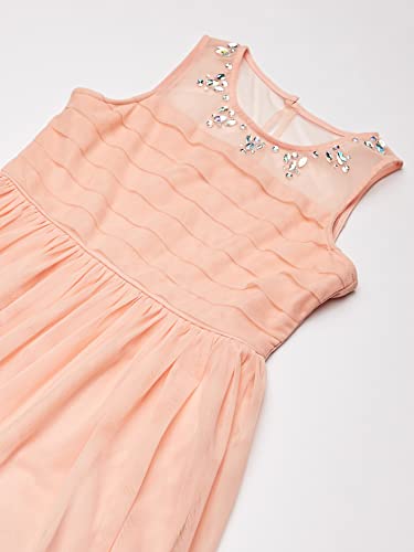 My Michelle Girls' Sleeveless Dress with Rhinestone Neckline Pleated Top and Tulle Skirt3