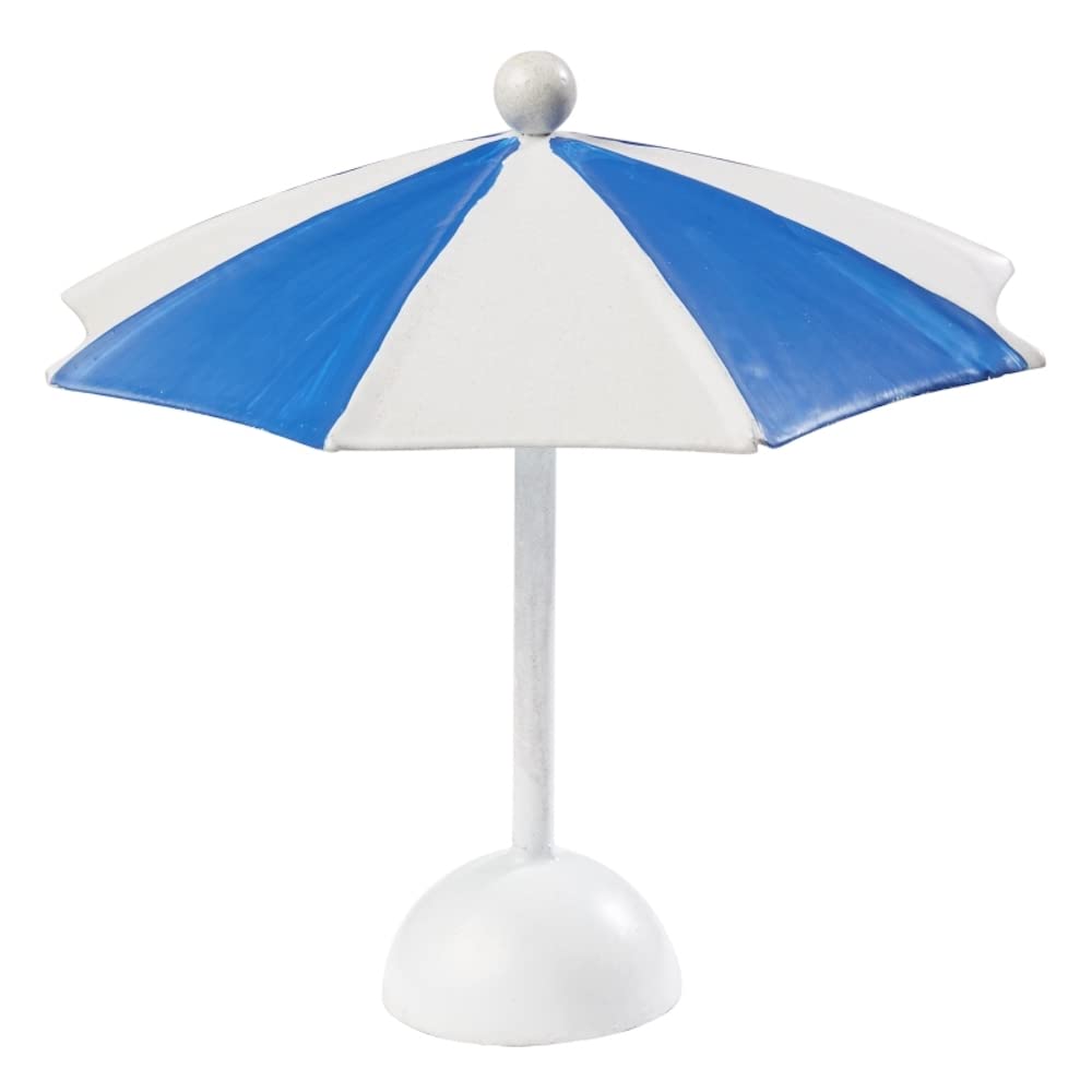 Hobbyfun Parasol de décoration Bleu/blanc 10 x 10 cm