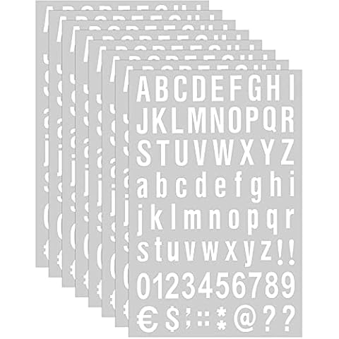 8 Sheets Self-Adhesive Vinyl Letters and Numbers Cover