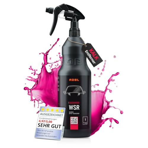 ADBL WSR Water Spot Remover (1L) - Effektive Entfernung von Mineralablagerungen Wasserflecken und Kalk - Für Lack, Glas und Kunststoff - Ideal zur Pflege und Entkalkung von Versiegelungen