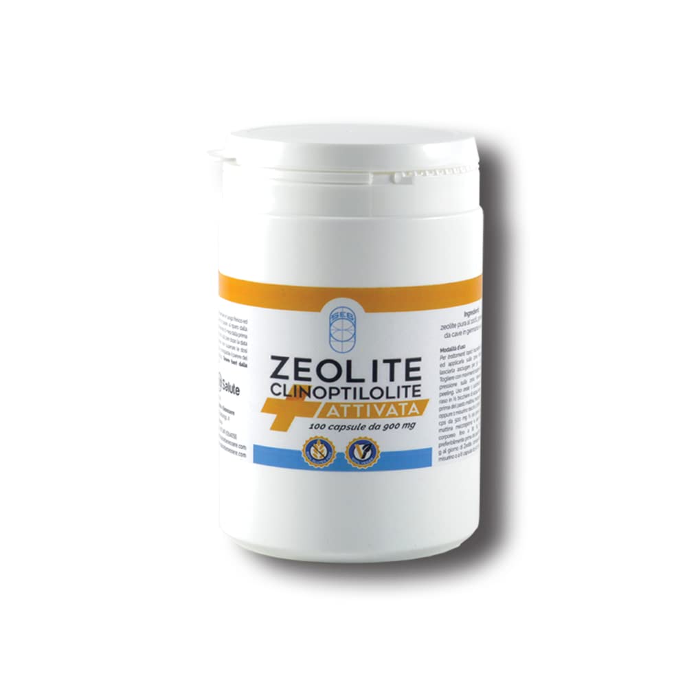Zeolite Clinoptilolite Attivata al 100% - 100 capsule da 900mg (nuova formula: meno capsule, più zeolite) - Dispositivo Medico Di Classe 2a che ne certifica l'uso orale. Prodotto in Italia.