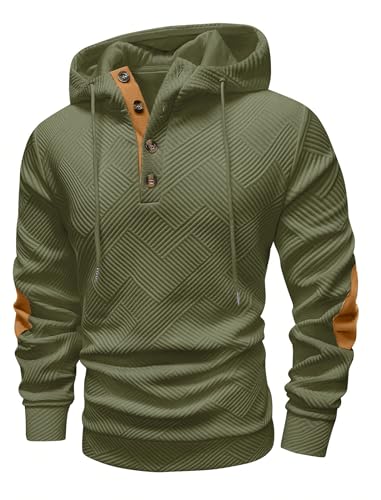 Vssjavun Mens Hooded Sweatshirt Casual Long Sleeve Drawstring Hoodie Pullover Sweatshirts