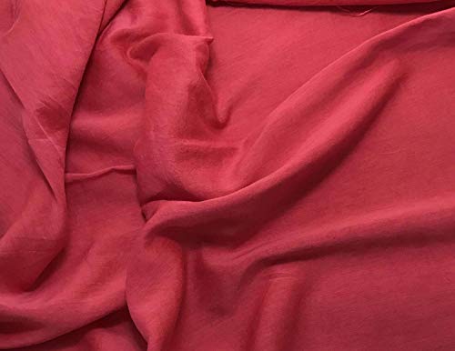 Image of M Fabrics Cotton Fabric Lining Cloth Material (Pure Cotton Unstitched Fabric, Women's Textiles Lining Material) - (40 Inches Width) (Color May Vary) Pack of (5 Meters, Red), Solid