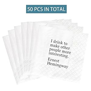 Joyiou Drinking Quotes Napkins, Dessert Napkins, Disposable Paper Beverage Napkins for Birthday Events Holidays Weddings Party Supplies Decorations Favors Gifts, 50-Pack 2-Ply, 4.5 x 4.5 in Joyiou Drinking Quotes Napkins Dessert Napkins Disposable Paper Beverage Napkins for Birthday Events Holidays Weddings Party Supplies Decorations Favors Gifts 50 Pack 2 Ply 45 x 45 in