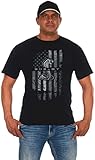 Men's Shelby Cobra American Flag Black Crew Neck Shirt (as1, Alpha, x_l, Regular, Regular, Black)