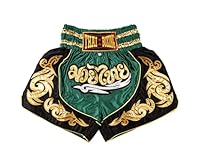 MUAY NATION Muay Thai Shorts für Männer Frauen Slim Cut MMA Boxshorts Training Kickbox-Kleidung Kampfsport-Shorts (DE/NL/SE/PL, Alphanumerisch, XL, Regular, Regular, Grün)