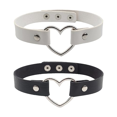 JeweBella 9PCS Gothic Choker Halsband für Damen Frauen PU Leder