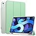 Produktbild MoKo Hülle Kompatibel mit iPad Air 4. Generation 2020 Neu iPad 10.9 Zoll 2020, Smart Case Ständer Schutzhülle Dreifach Cover mit Transluzent TPU Rückseite und Stifthalter, Grün