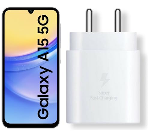 Image of 25W C-Type Super Fast Adapter Compatible with Samsung Galaxy A15 5g Super Fast Charger Adapter for S24 /S23 /S23 fe /S22 /S21 /21 fe /S20 /M14 /M33 /M13 /M35 /M05 /A14, A15 /S24 fe /A16 5g, White