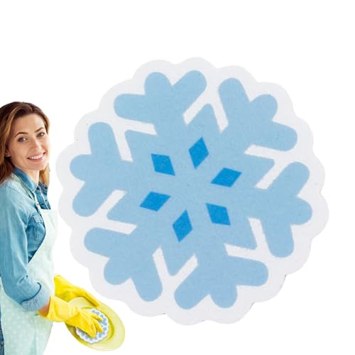 Holiday Geschirrspülschwämme – wiederverwendbare Weihnachts-Küchen-Scheuerpads, starker, kratzfester Reinigungsschwamm, dekorativer festlicher Stil für Teller, Glasutensilien, zuverlässige