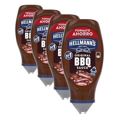 Hellmann's Salsa Barbacoa Bocabajo 430 ml (Paquete de 4)