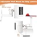 2Pack Ring Camera Wall Mount,Compatible with Ring Outdoor Cam Plus/Stick Up Cam Battery/Plug-in/Pro/Indoor Cam(1st Gen),360 Degree Adjustable No Drilling Mount for R/ing Outdoor Indoor Cameras,White