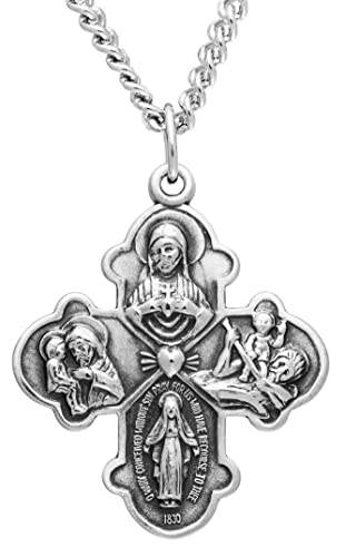 Amazon Essentials 4-Way Cross Pendant Necklace, 24