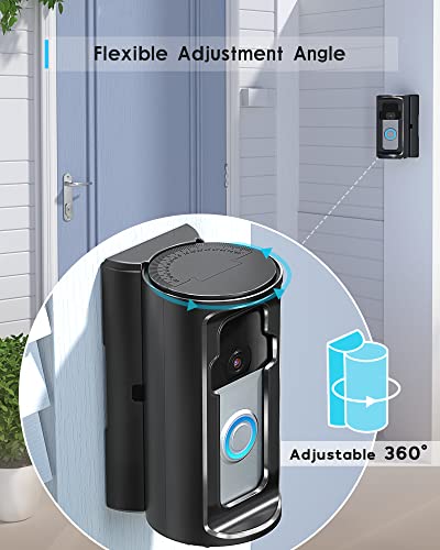 COOLWUFAN Suporte de porta de campainha de vídeo, suporte de campainha anti-roubo ajustável em todos