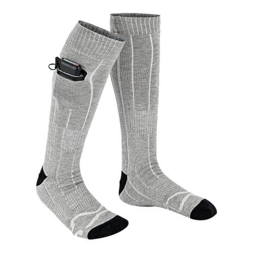 Calcetines calefactados eléctricos, calcetines de calefacción de pies, calcetines calefactores eléctricos recargables, 4000 mAh, alimentados por batería, calcetines calentados para clima frío