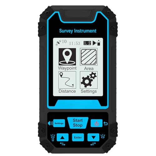 Land Survey Meter, Mini Portable Handheld Area Measurement Tool GNSS 2.4in Screen Real Time Trail Display with Barometric Height Measurement