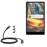 BoxWave Cable Compatible with Phinistec P6 - MagnetoSnap PD AllCharge Cable (100W), Magnet Charging Braided USB Type-C Micro - Jet Black