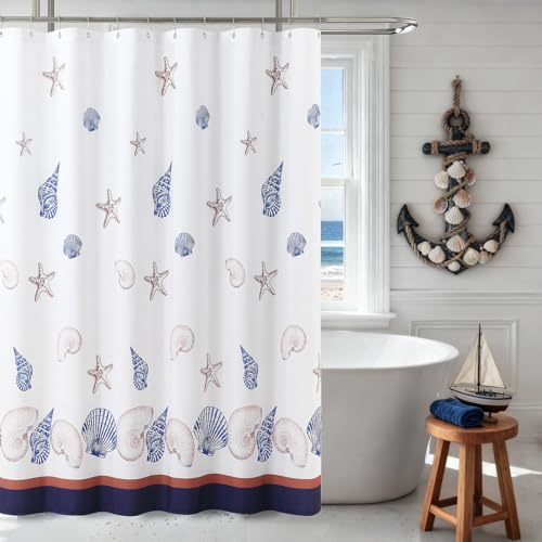 Cortina de ducha costera con 50% de descuento, ahora $10.99