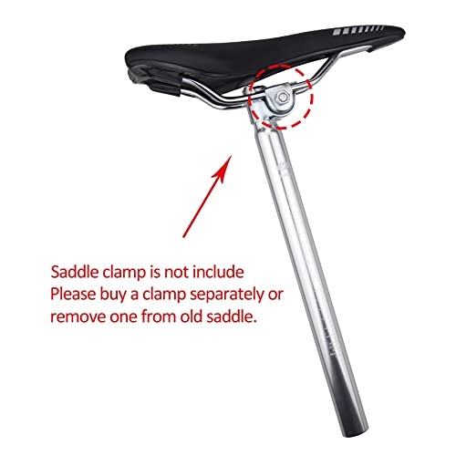 Image of ZUKKA Bike Seatpost 25.4 /27.2 /30.9 /31.6 x 400mm Aluminum Alloy Bicycle Seat Post Black or Silver