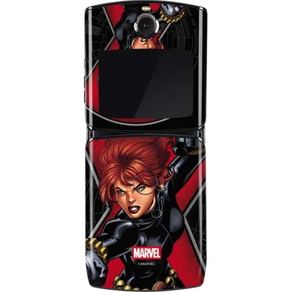 Skinit Decal Phone Skin Compatible with Motorola RAZR - Officially Licensed Marvel Black Widow Natasha Romanova Design