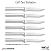 RADA Cutlery 6-Piece Serrated Steak Knife Gift Set (S6S), Stainless Steel Hollow Ground Blades, Made in USA, Silver Handles